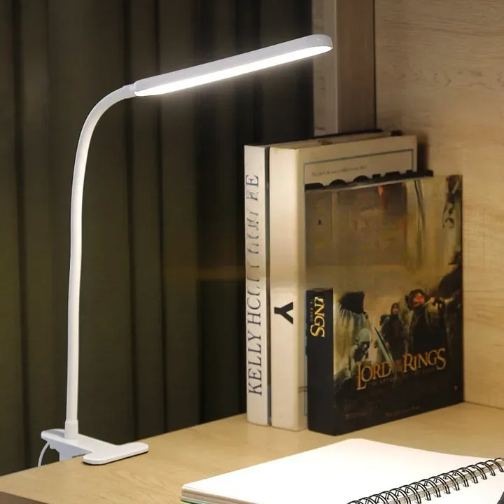 Karnz | LED-Klemmleuchte LumaFlex | 3 Lichtfarben & 10 Helligkeitsstufen | USB-Betrieb | Flexibler Schwanenhals | Augenfreundlich & Dimmbar