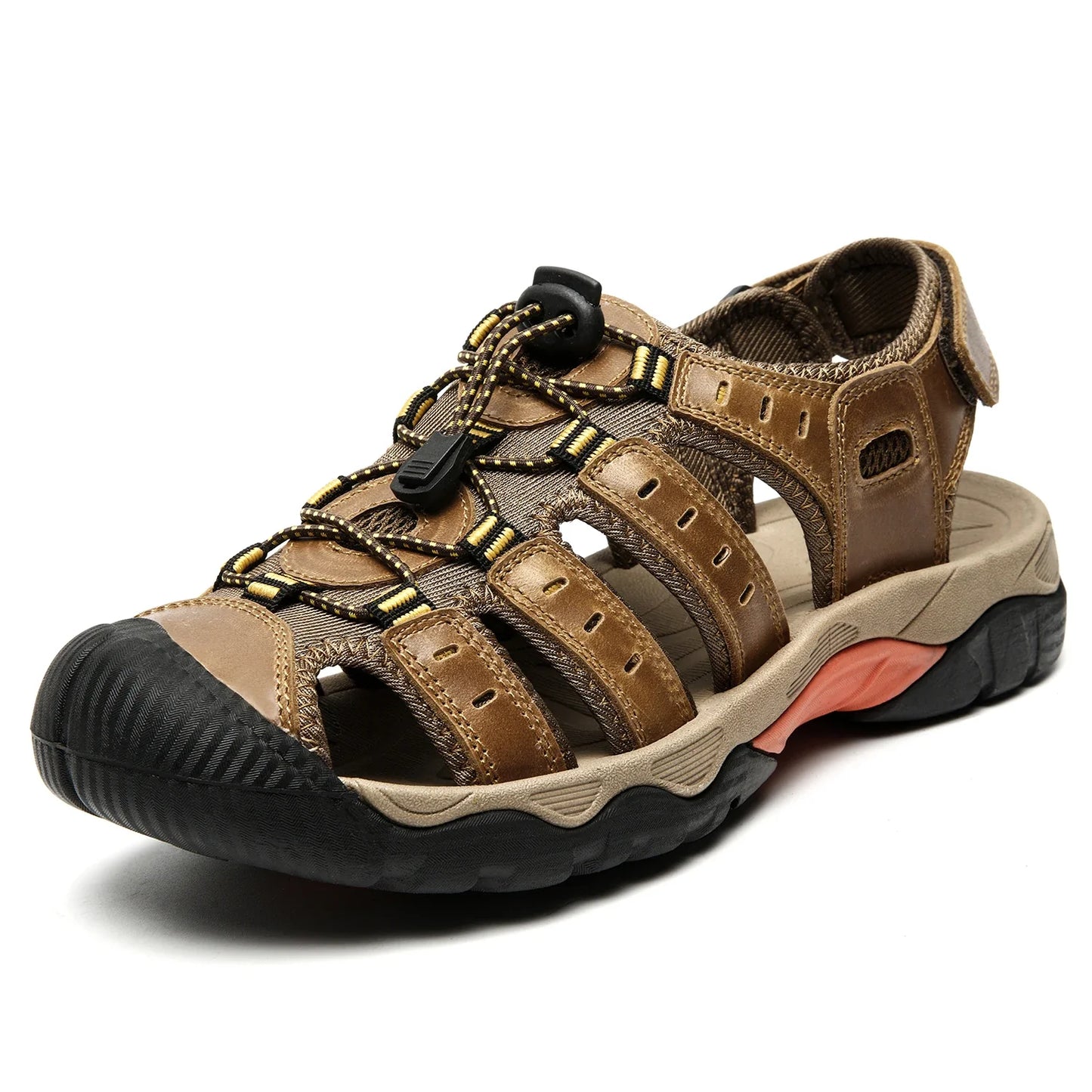 Sommer Herren Outdoor Sandalen Strand Schuhe Echtes Leder Trekking Wandern