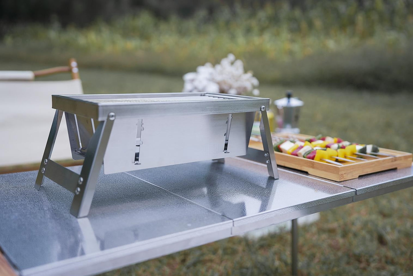 Ultimate Camping Style Edelstahl Faltbarer Grill | Karnz