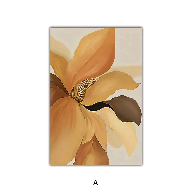 Große abstrakte florale Wandkunst feine Kunstleinwanddrucke moderne Botanikbilder für Wohnzimmer Esszimmer Schlafzimmer Kunstdekoration | Karnz