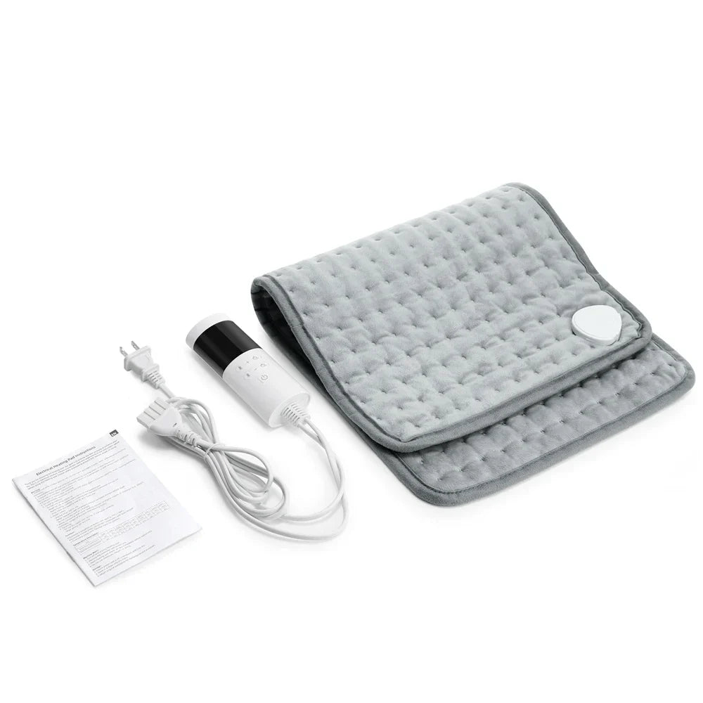 Karnz | ThermaEase Elektrisches Heizkissen | 9 Temperaturstufen & 4 Timer-Modi | 30×60 cm | Waschbar & Schnelles Heizen | Für Rücken, Bauch & Beine