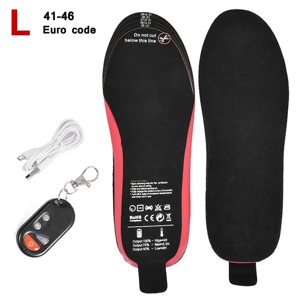 Karnz | Beheizbare Einlegesohlen WarmStep Pro | Wiederaufladbar mit Fernbedienung | 3 Heizstufen | Zuschneidbar | Elektrische Fußwärmer für Winter & Outdoor