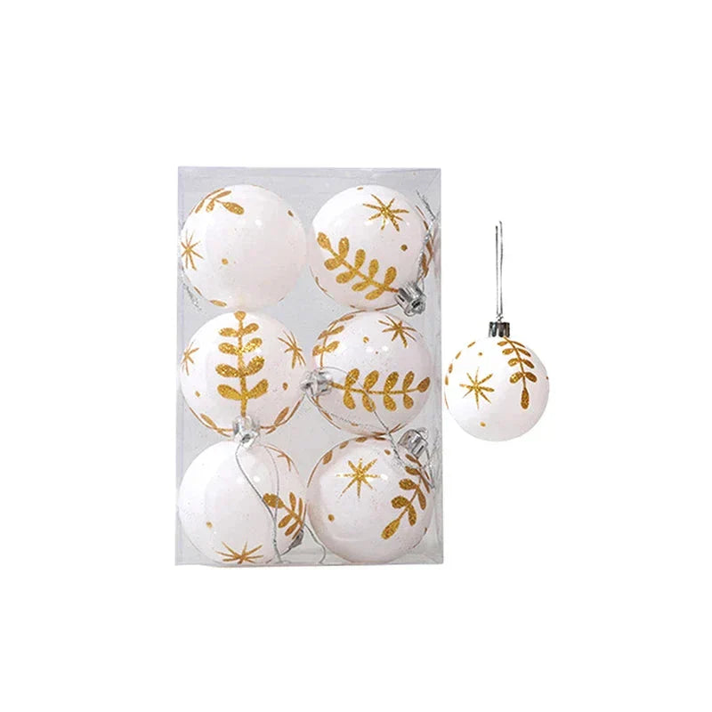 Elegante Schneeflocken Weihnachtskugeln Set – Hochwertige Christbaumkugeln in Rot, Weiß und Gold, perfekt für festliche Baumdeko zu Weihnachten | Karnz