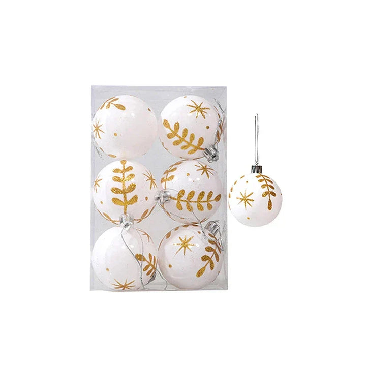 Elegante Schneeflocken Weihnachtskugeln Set – Hochwertige Christbaumkugeln in Rot, Weiß und Gold, perfekt für festliche Baumdeko zu Weihnachten | Karnz