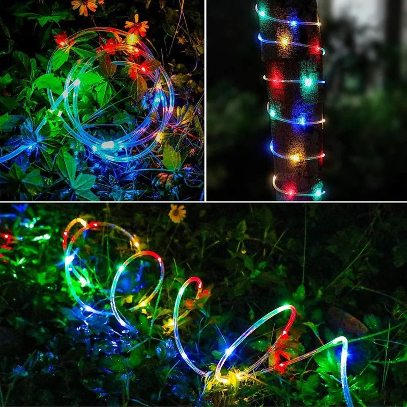 Karnz | LumiSolar Lichterkette Außenbereich | 7–32 m | Solar betrieben & wasserdicht | 8 Lichtmodi | Weihnachten, Garten & Party
