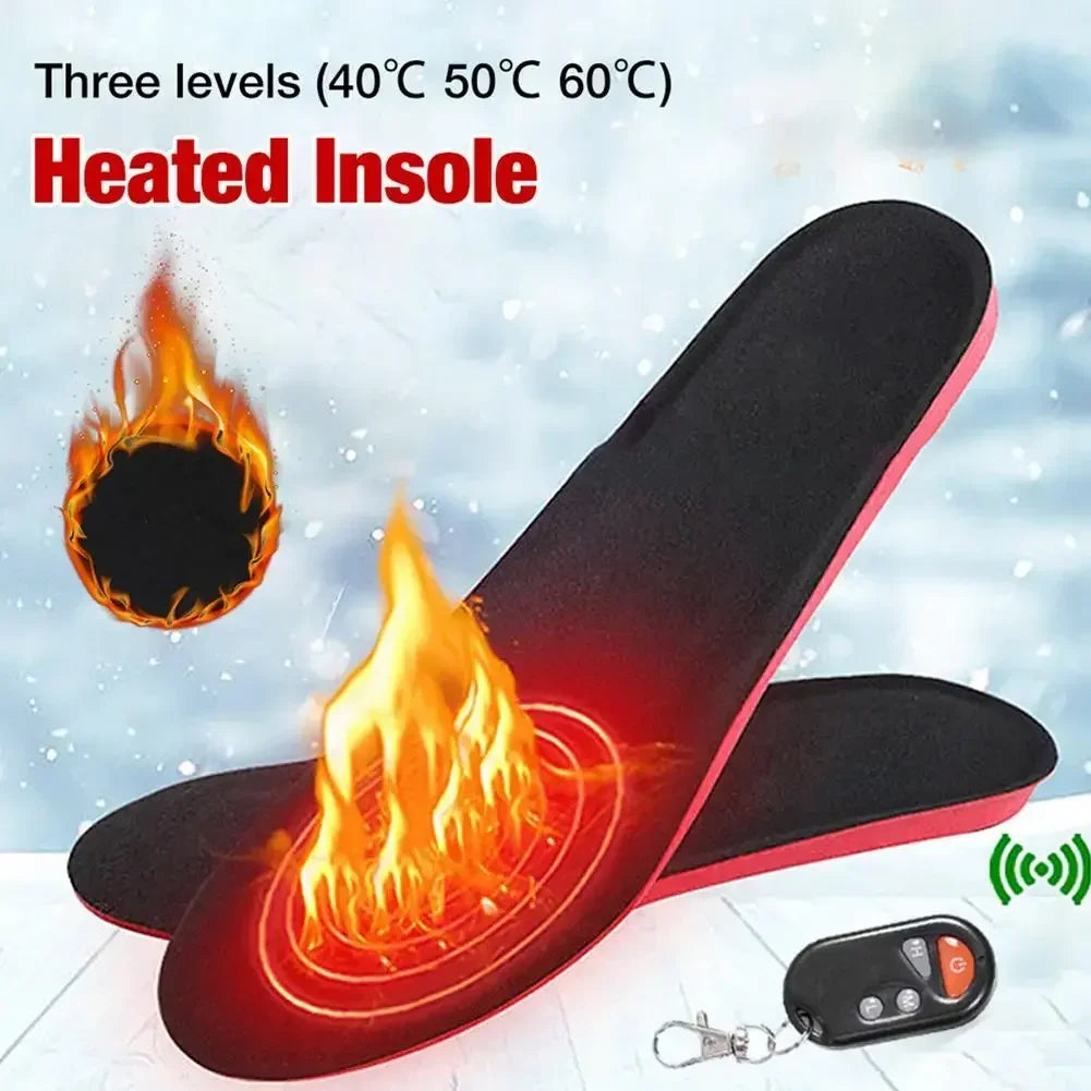Karnz | Beheizbare Einlegesohlen WarmStep Pro | Wiederaufladbar mit Fernbedienung | 3 Heizstufen | Zuschneidbar | Elektrische Fußwärmer für Winter & Outdoor