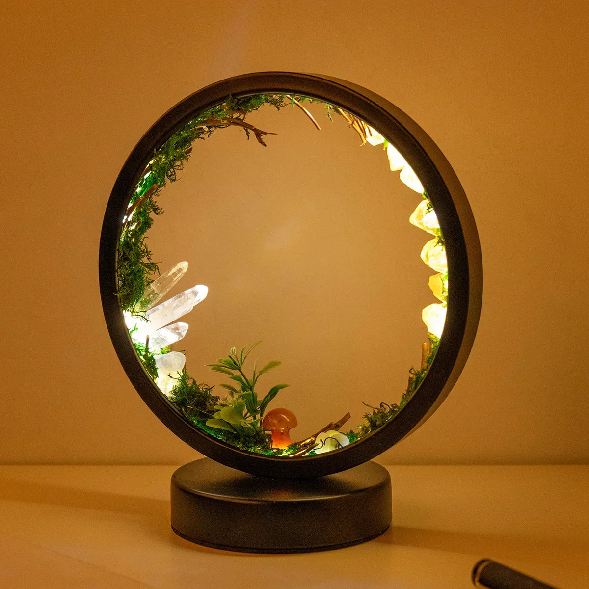 CrystalGlow Luxe Circle Nachtlampe | Karnz