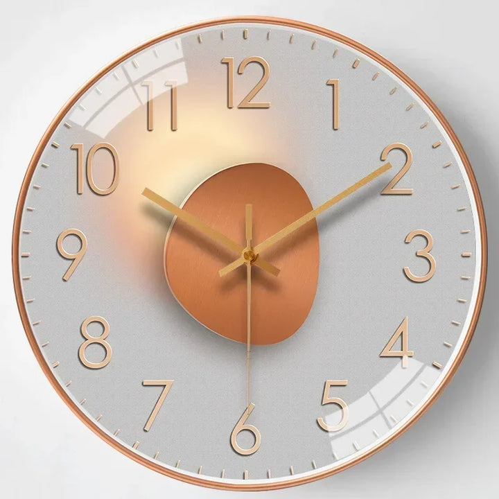 SilentTime - Digitale Wanduhr im klassischen Stil - 8 Zoll Karnz