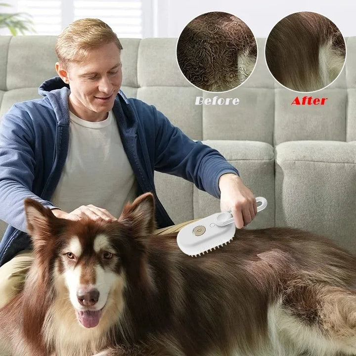PawGroom Pro 3-in-1 Dampf Bürste für Haustiere Karnz