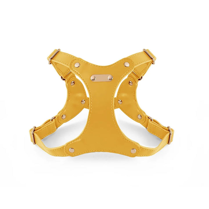Verstellbares Leder-Hundegeschirr mit personalisierbarem Gravur Karnz
