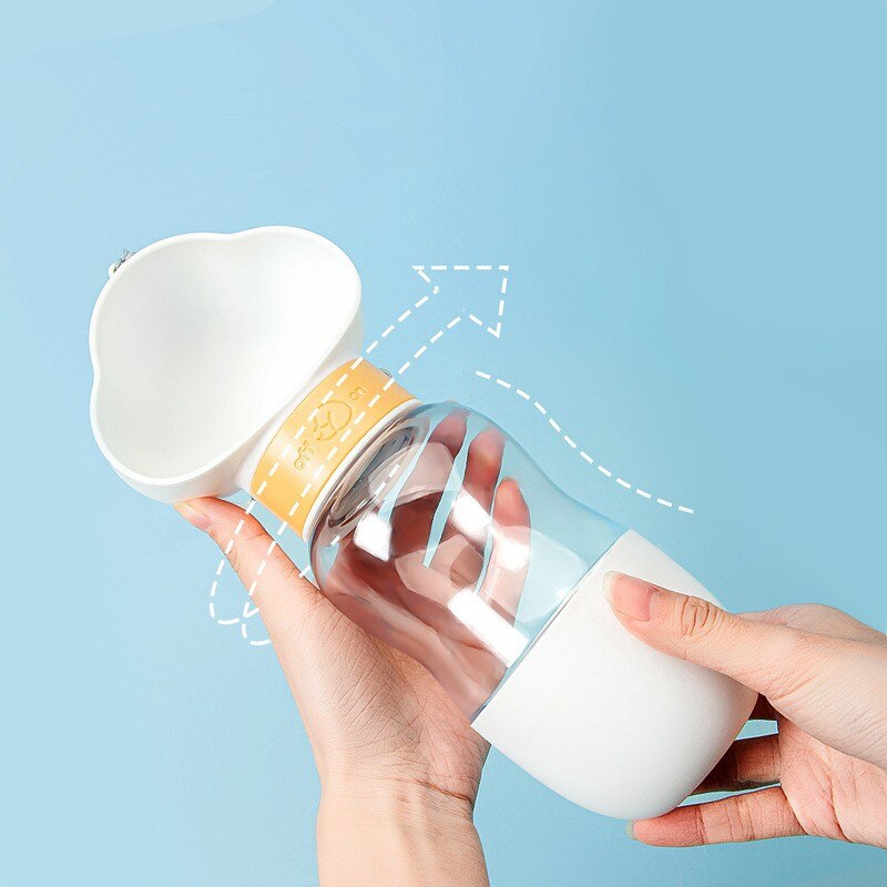 2in1 Smart Pet Tragbare Wasserflasche Futterspender | Karnz