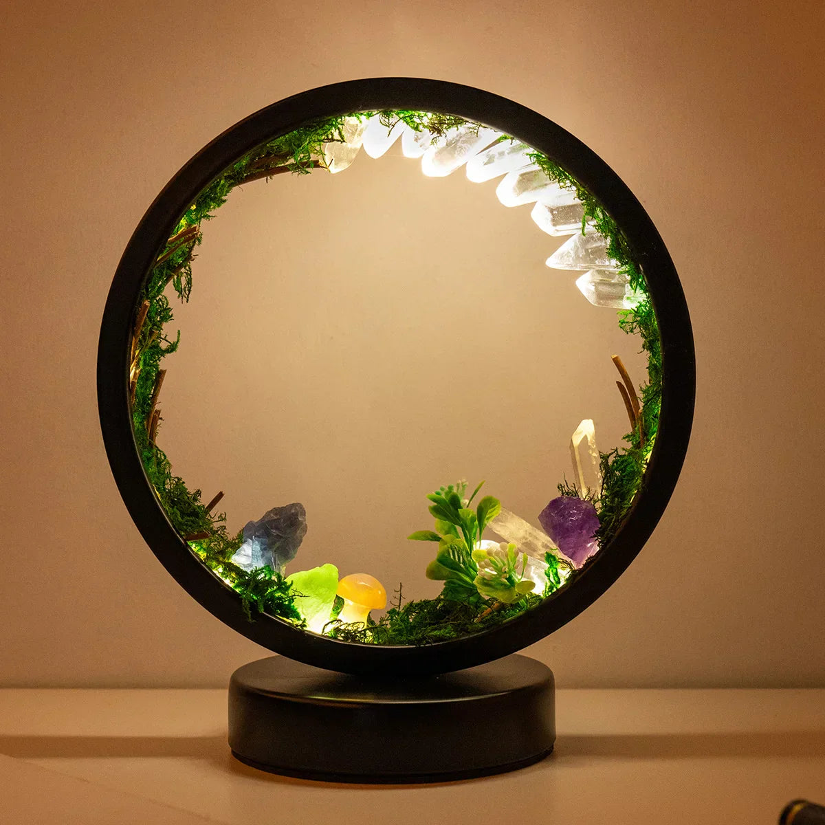 CrystalGlow Luxe Circle Nachtlampe | Karnz