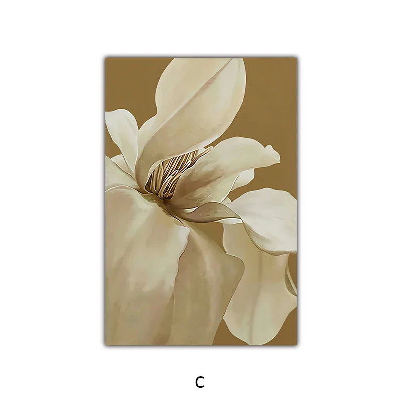 Große abstrakte florale Wandkunst feine Kunstleinwanddrucke moderne Botanikbilder für Wohnzimmer Esszimmer Schlafzimmer Kunstdekoration | Karnz