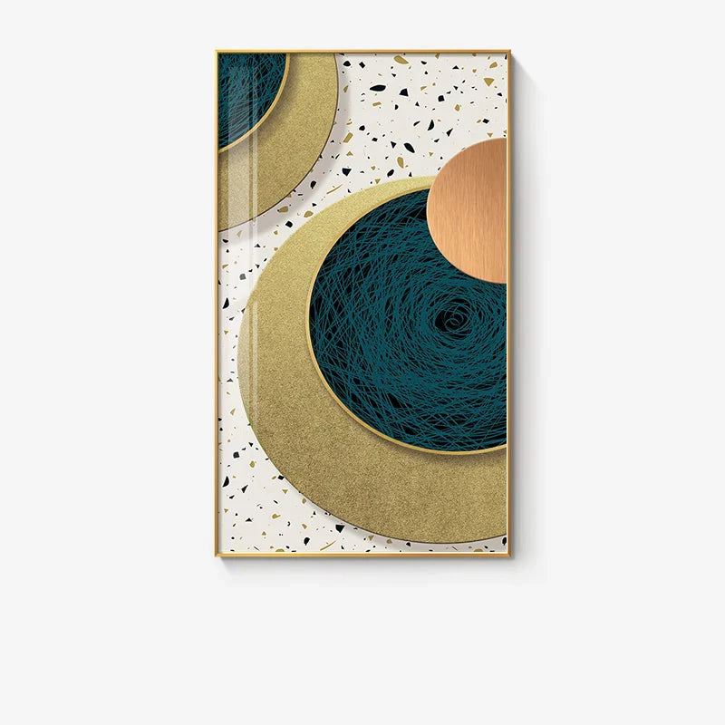 Modern abstrakte geometrische Kreise Wandkunst Fine Art Leinwanddrucke Bilder für luxuriösen Wohnbereich Esszimmer Hotel Schlafzimmer Home Office Kunst Dekor | Karnz