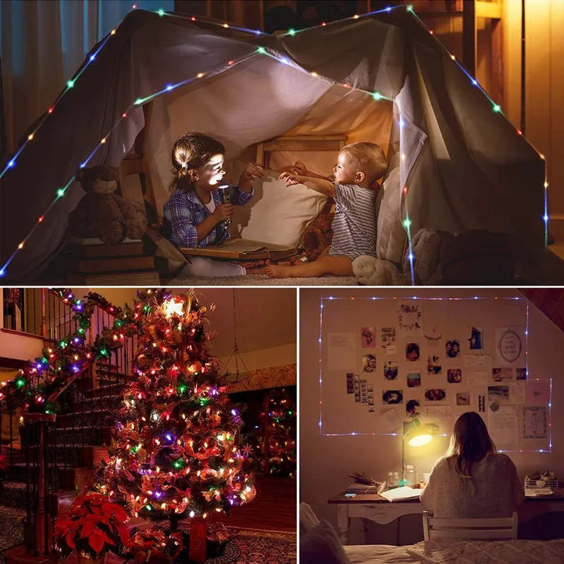 Karnz | LumiSolar Lichterkette Außenbereich | 7–32 m | Solar betrieben & wasserdicht | 8 Lichtmodi | Weihnachten, Garten & Party