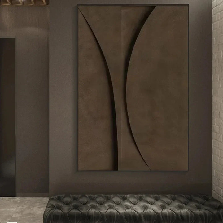 Moderner Minimalistischer Flacher Geometrischer Linien Wandkunst Feine Kunst Leinwanddrucke Retro Braune Abstrakte Bilder Für Das Wohnzimmer Zeitgenössische Inneneinrichtung Dekor | Karnz