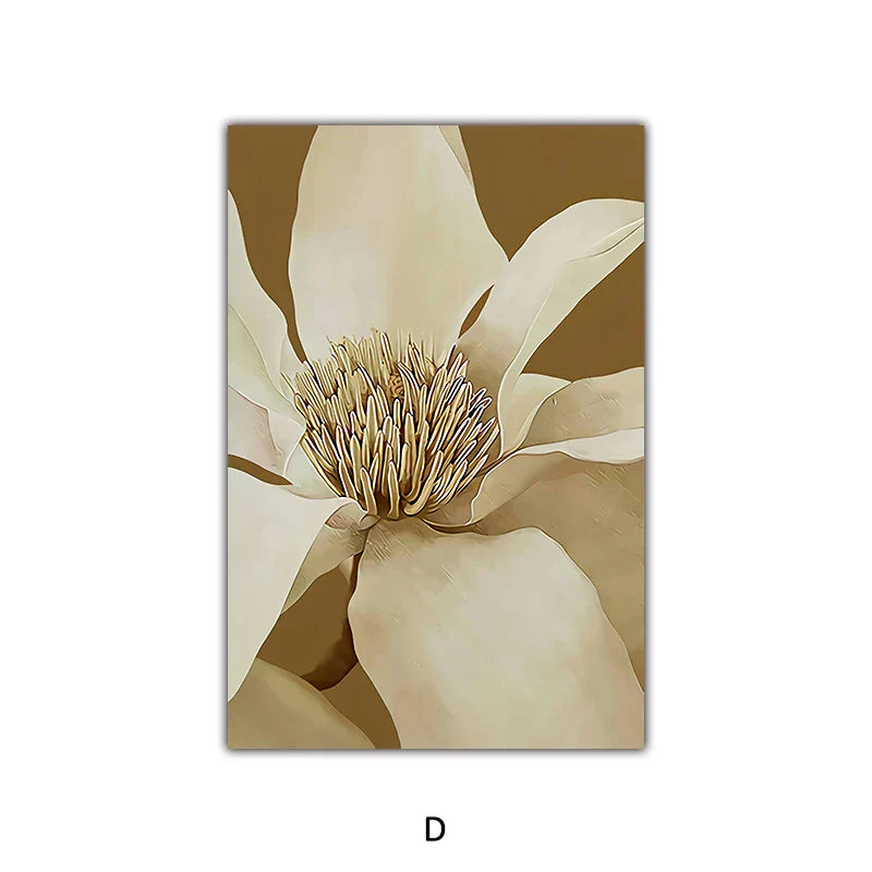 Große abstrakte florale Wandkunst feine Kunstleinwanddrucke moderne Botanikbilder für Wohnzimmer Esszimmer Schlafzimmer Kunstdekoration | Karnz