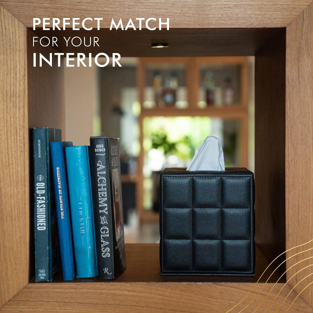 Stylische leichte Luxus-Leder-Taschentuchbox für Couchtisch Esszimmer Tisch Serviettenspender für Büro Schreibtisch Wohnzimmer Nordic Home Dekor Zubehör für modernes Wohnen | Karnz