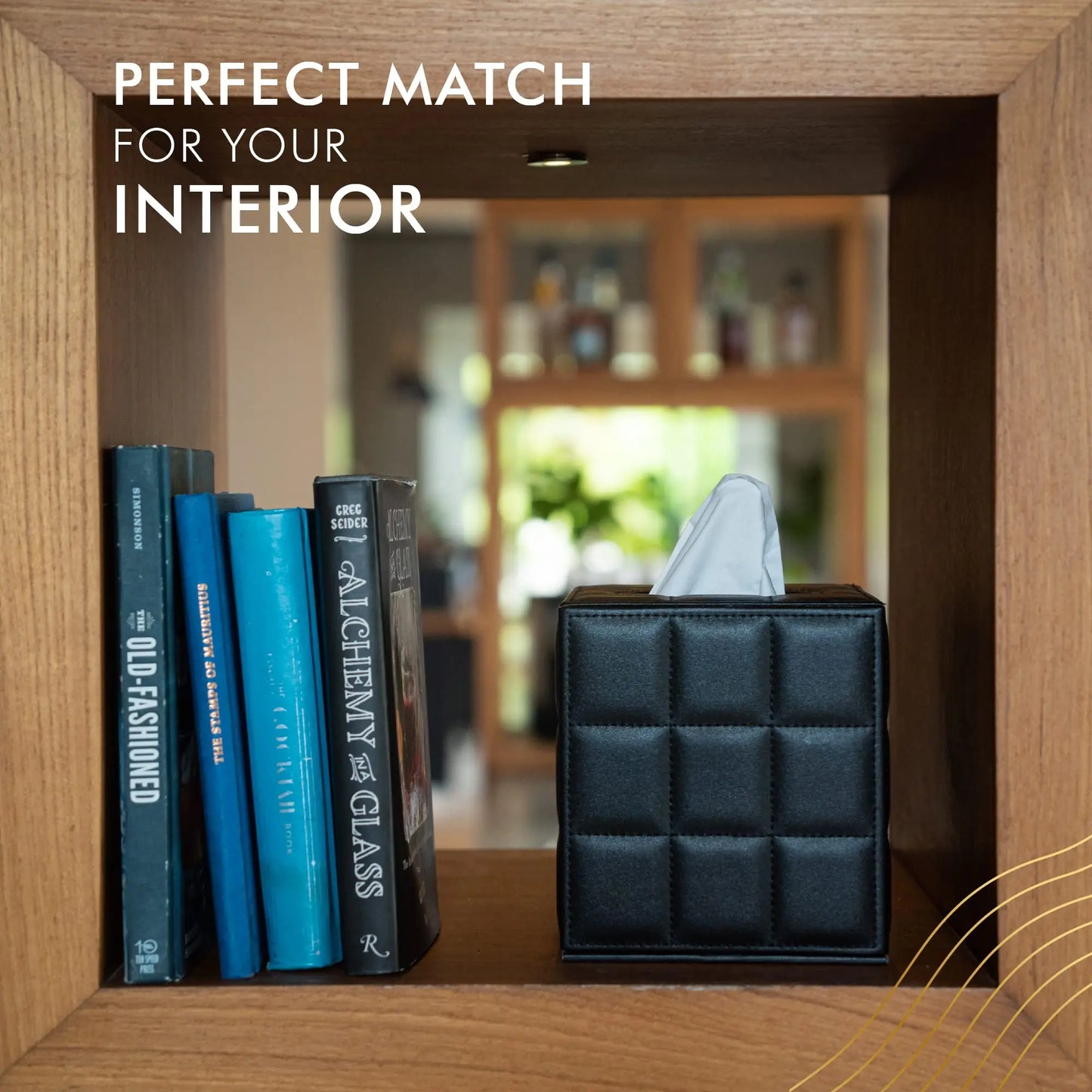 Stylische leichte Luxus-Leder-Taschentuchbox für Couchtisch Esszimmer Tisch Serviettenspender für Büro Schreibtisch Wohnzimmer Nordic Home Dekor Zubehör für modernes Wohnen | Karnz