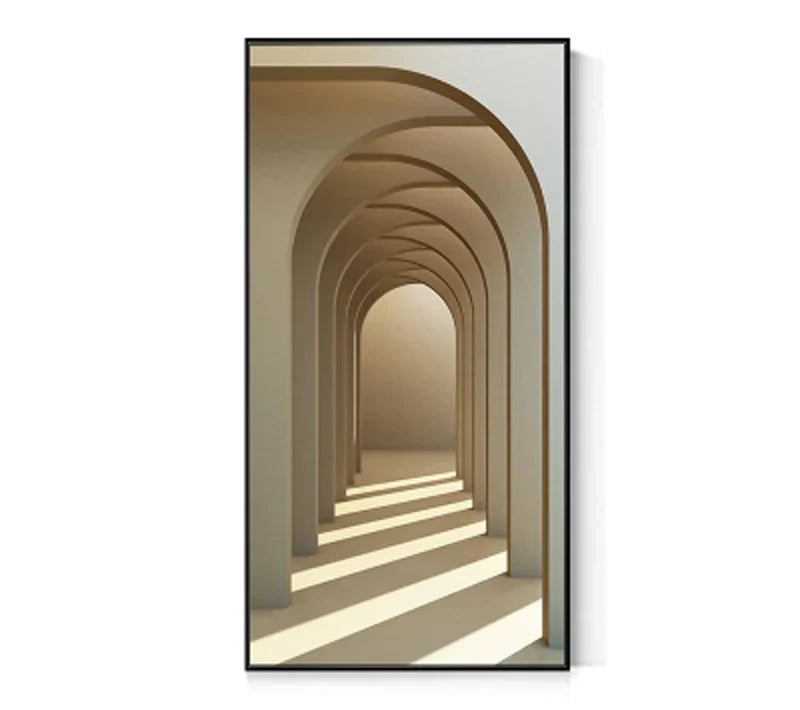 Moderne abstrakte minimalistische Bögen Architektur Wandkunst Fine Art Leinwanddrucke Bilder für Eingangsbereich Foyer Wohnzimmer Home Office Dekor | Karnz