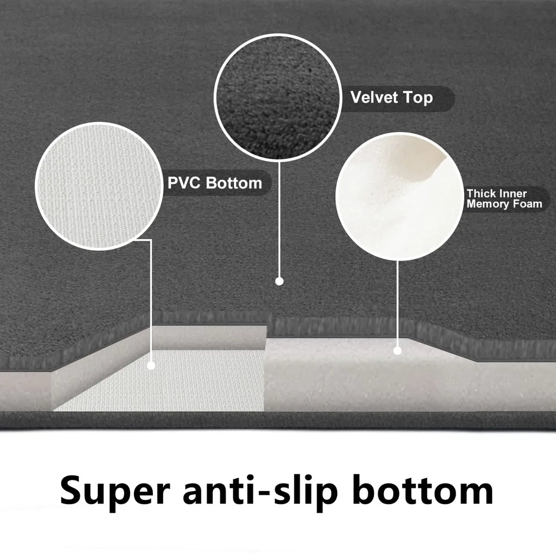 Ultra-absorbierende nordische Badematte Duschraum Bodenmatte super rutschfest gepolsterte weiche Samt-Duschmatte für das Badezimmer | Karnz