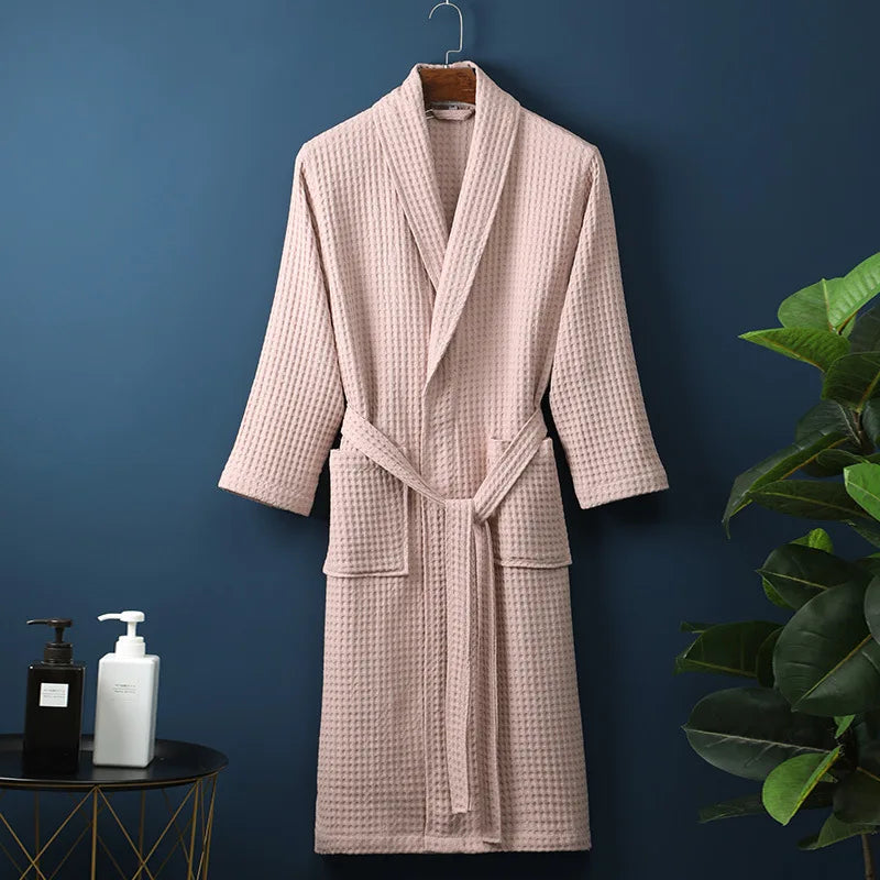 Karnz | CozyCotton Premium Bademantel aus Baumwolle | Weich & Atmungsaktiv | Perfekt für Herren & Damen | Mit Taschen