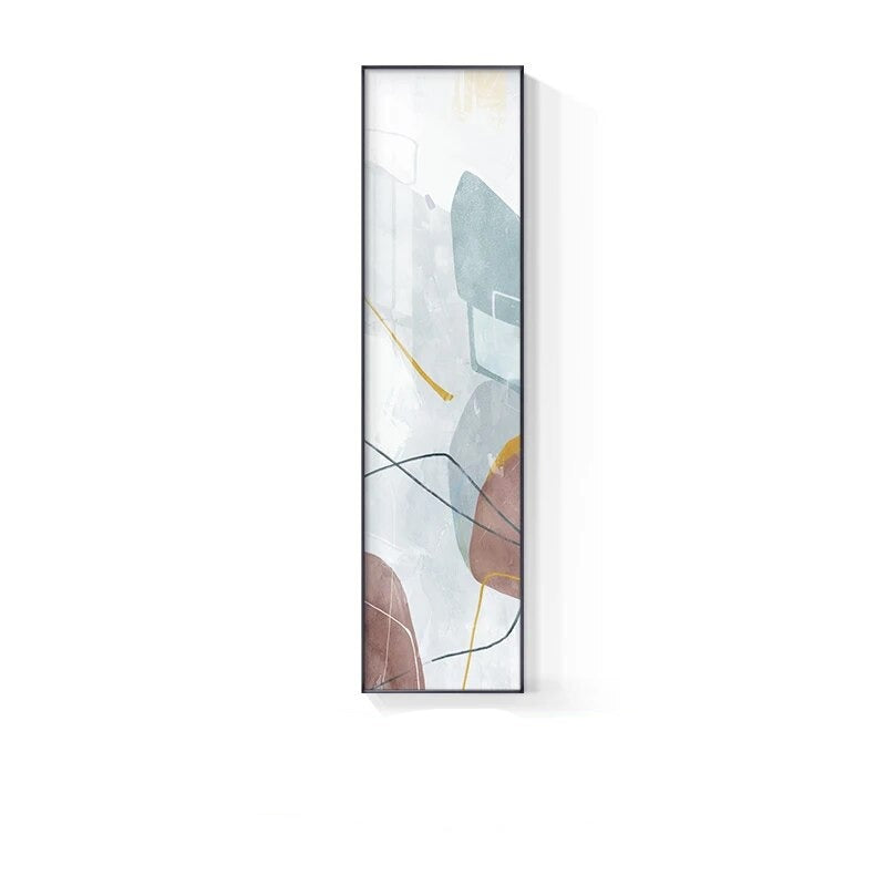 Marmor Druck Abstract Vertikale Format Wandkunst Blau Pastell Rosa Bilder Für Modernes Wohnzimmer Schlafzimmer Eingangsbereich Wanddekoration | Karnz