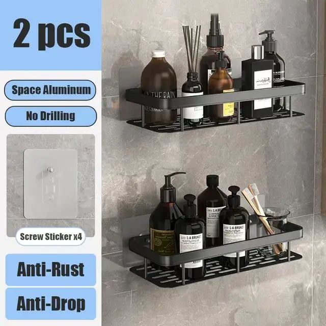 Duschregal ohne Bohren Aluminium | Karnz