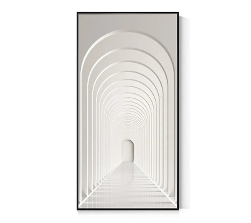 Moderne abstrakte minimalistische Bögen Architektur Wandkunst Fine Art Leinwanddrucke Bilder für Eingangsbereich Foyer Wohnzimmer Home Office Dekor | Karnz