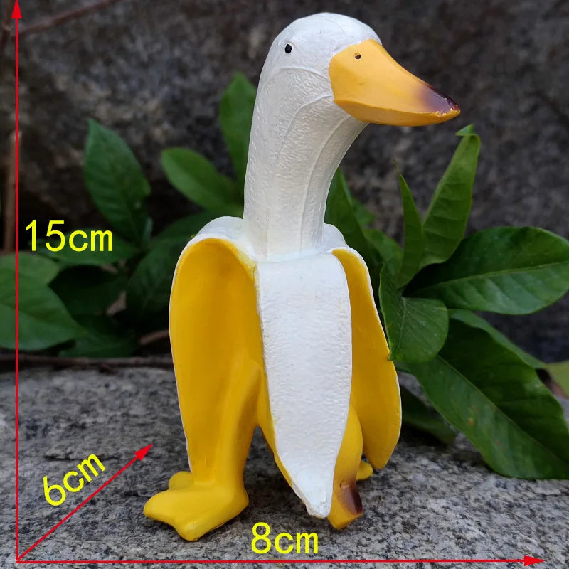 Geschälte Banane Ente Gesicht Gartendekor | Karnz