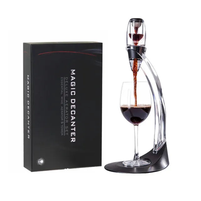 Weinbelüfter, Dekanter, Ausgießer, Set mit Filtern, Luftreiniger, Standdiffusor, Luftbelüfter, Sieb, Belüfter, Wein für die Esszimmer-Bar