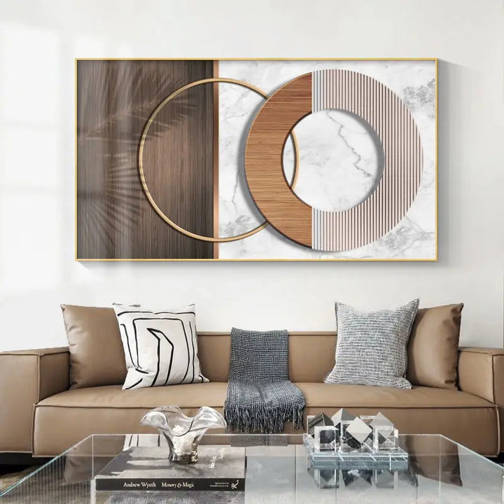 Moderne Ästhetik Abstrakte Sonne & Mond Wandkunst Feine Kunst Leinwanddrucke Bilder für luxuriöses Loft Wohnzimmer Esszimmer Lifestyle Kunst Dekor | Karnz