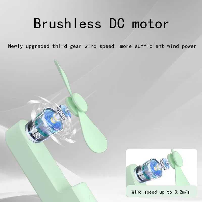 Neuer Tragbarer Mini Ventilator - Kreativ, Drei-Geschwindigkeits-Einstellbar, Einfarbig, USB Wiederaufladbarer Kleiner Ventilator | Karnz