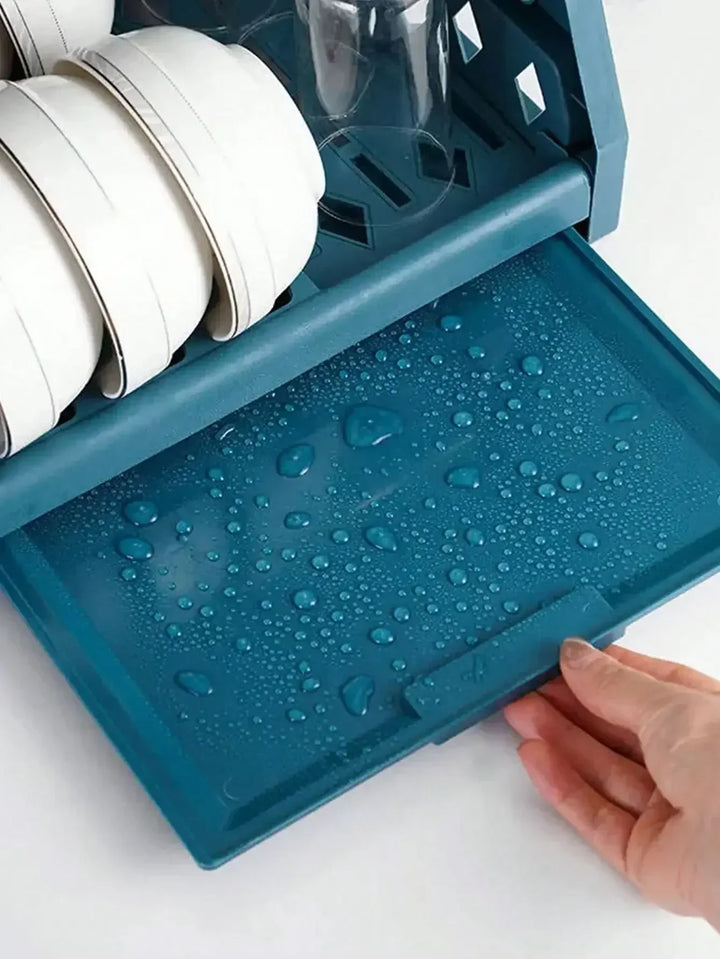 Faltbarer Geschirrorganizer – Praktischer Abtropfständer für Geschirr, Platzsparend und Einfach zu Reinigen, Perfekt für Moderne Küchen und Kleinen Raum | Karnz