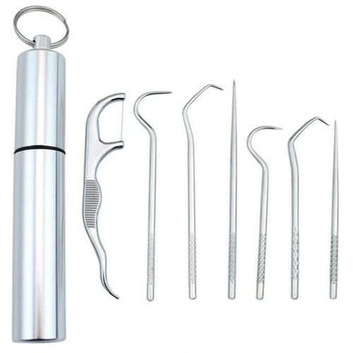 7-teiliges Edelstahl Zahnstocher Set | Karnz