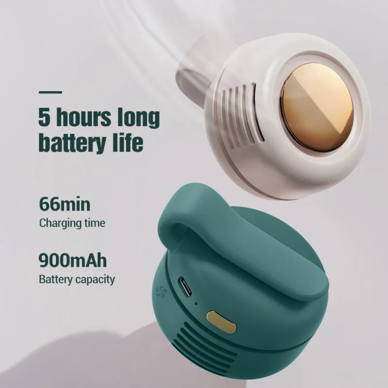 Whirlwind bladloser Ventilator – Tragbarer USB-ladbarer Mini-Ventilator mit Knopfdesign, geräuschlos für Zuhause und Reisen im Freien | Karnz