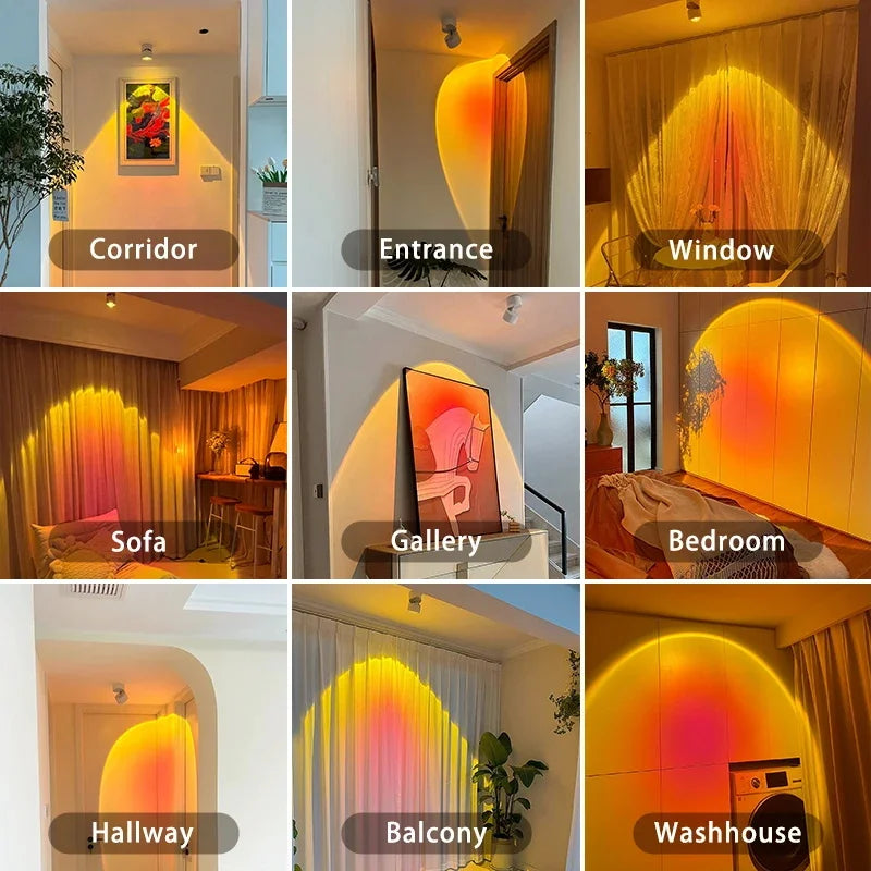 LED Sonnenuntergang Atmosphäre Wandstrahler