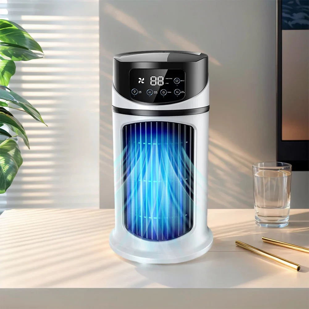 Tragbarer Luftkühler mit Luftbefeuchter & Staubfilter – USB-betriebene Mini-Klimaanlage für Zuhause & Büro | Karnz