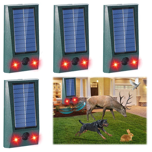 Karnz | SolarGuardix Ultraschall Vogelvertreiber Solar | Mit LED & Bewegungsmelder | Wasserdicht IP58 | 600 m² Abdeckung