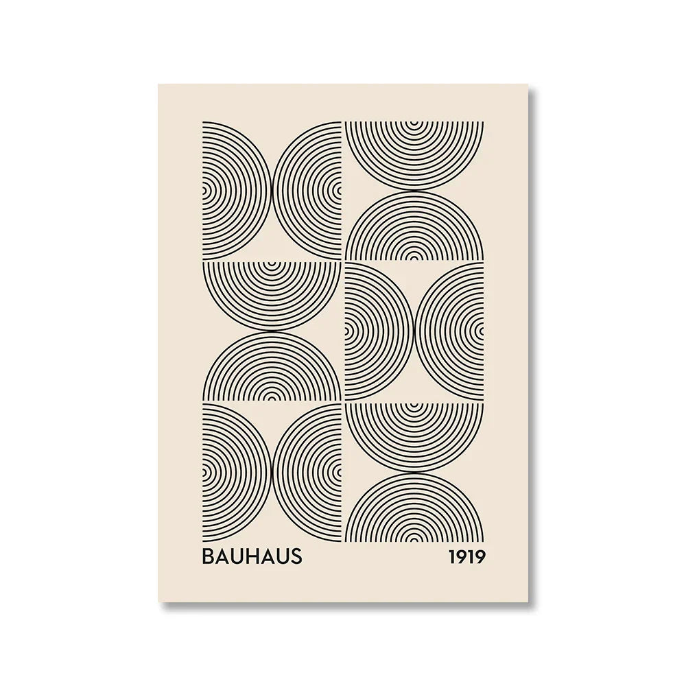 Vintage Retro Geometric Abstract Bauhaus Expo Kunst Galerie Poster Wandkunst Feine Kunst Leinwanddrucke Bilder Für Wohnzimmer Esszimmer Home Office Dekor | Karnz