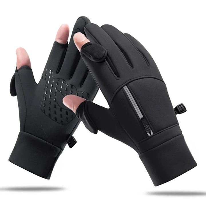 Karnz | FrostGrip | Winterhandschuhe mit faltbaren Fingerspitzen | Wasserdicht, Winddicht & Touchscreen-kompatibel | M–XL
