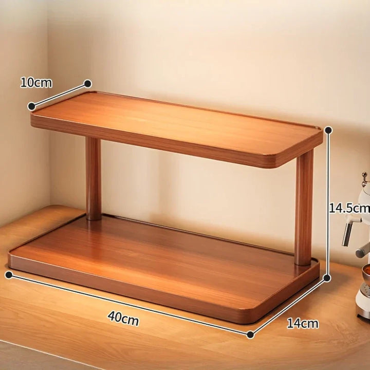 BambuCasa 2-stufiges Holzregal Karnz