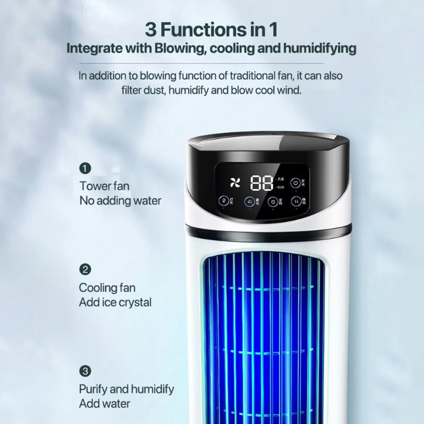 Tragbarer Luftkühler mit Luftbefeuchter & Staubfilter – USB-betriebene Mini-Klimaanlage für Zuhause & Büro | Karnz