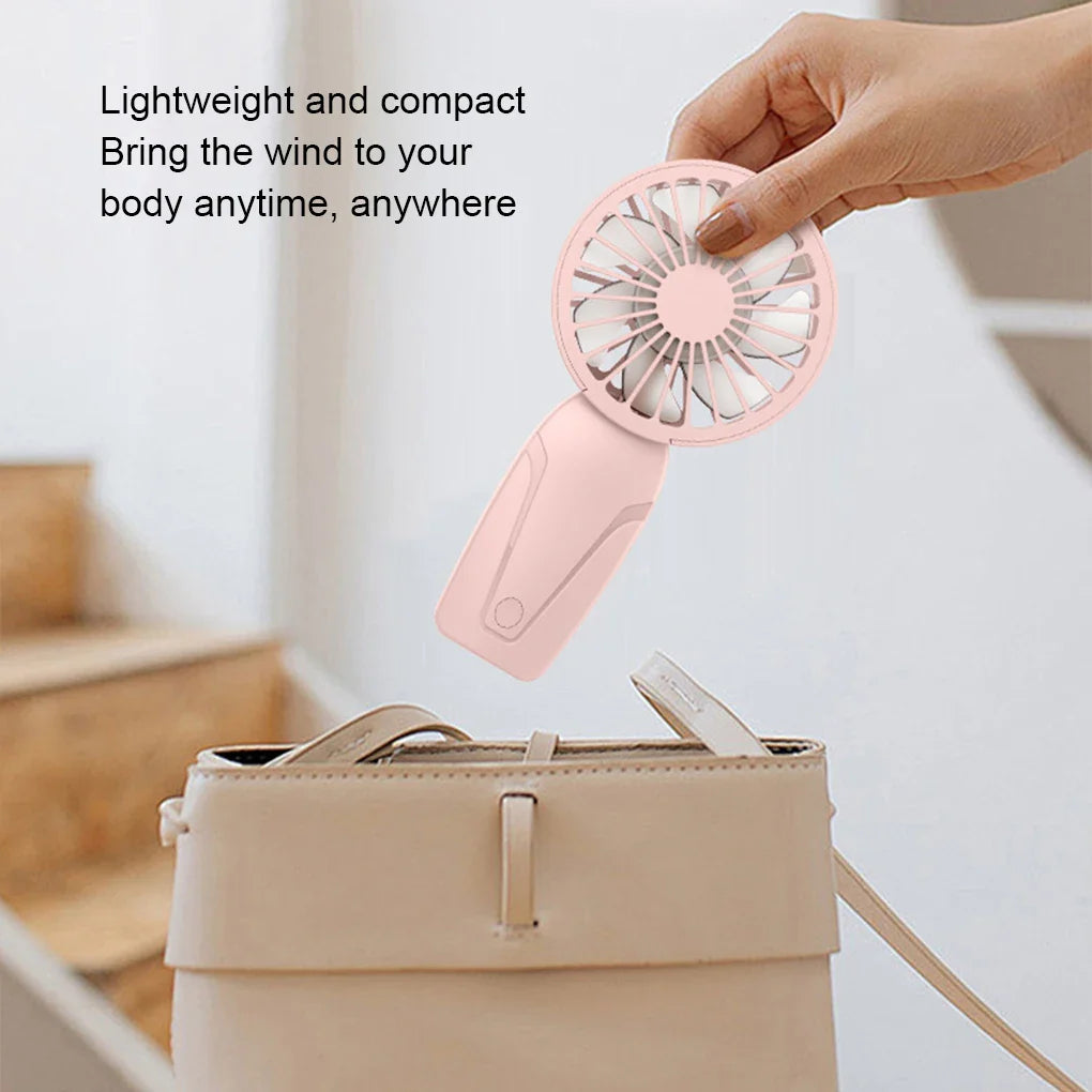 Portabler Handheld Mini Ventilator – Leichter ABS USB-wiederaufladbarer Taschenventilator für kühlende Erfrischung unterwegs | Karnz