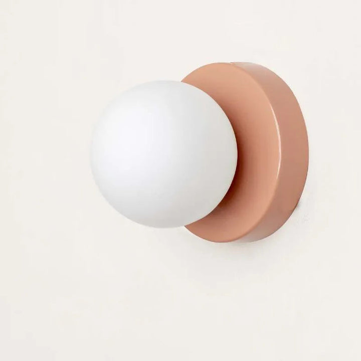 LumiGlobe – Moderne Wandleuchte mit Glasblock im Mid-Century-Stil