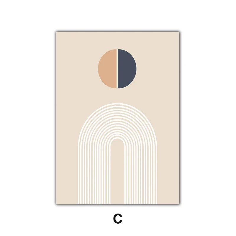Minimalistische abstrakte Solargeometrie Wandkunst Fine Art Leinwanddrucke Bilder für Wohnzimmer Schlafzimmer, Home Office Kunstdekoration | Karnz