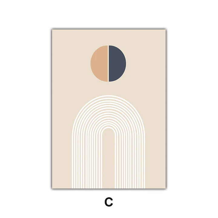 Minimalistische abstrakte Solargeometrie Wandkunst Fine Art Leinwanddrucke Bilder für Wohnzimmer Schlafzimmer, Home Office Kunstdekoration | Karnz
