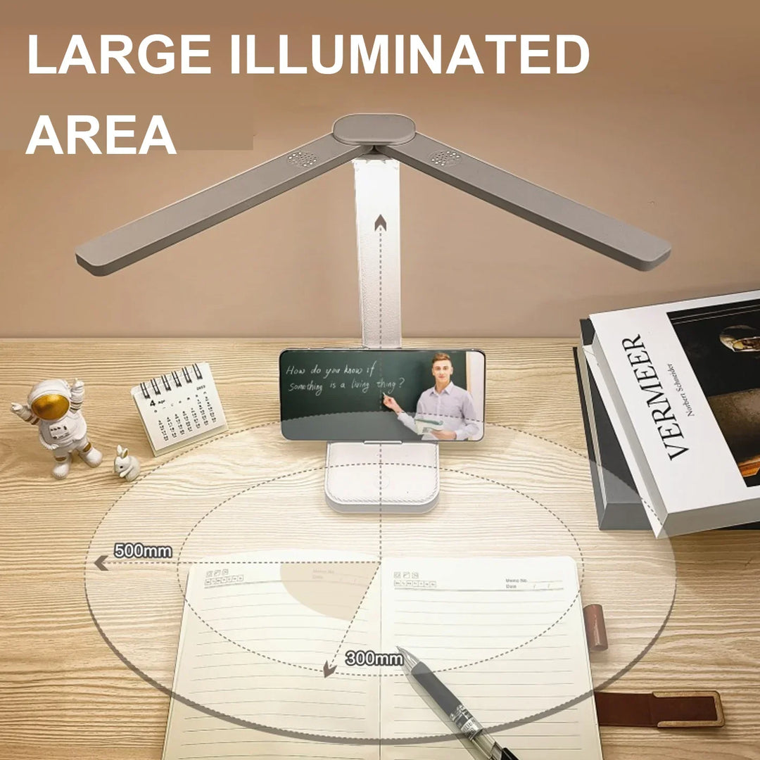 Karnz | LumiFold | LED Schreibtischlampe | 3 Helligkeitsstufen & Touch-Steuerung | USB wiederaufladbar & faltbar