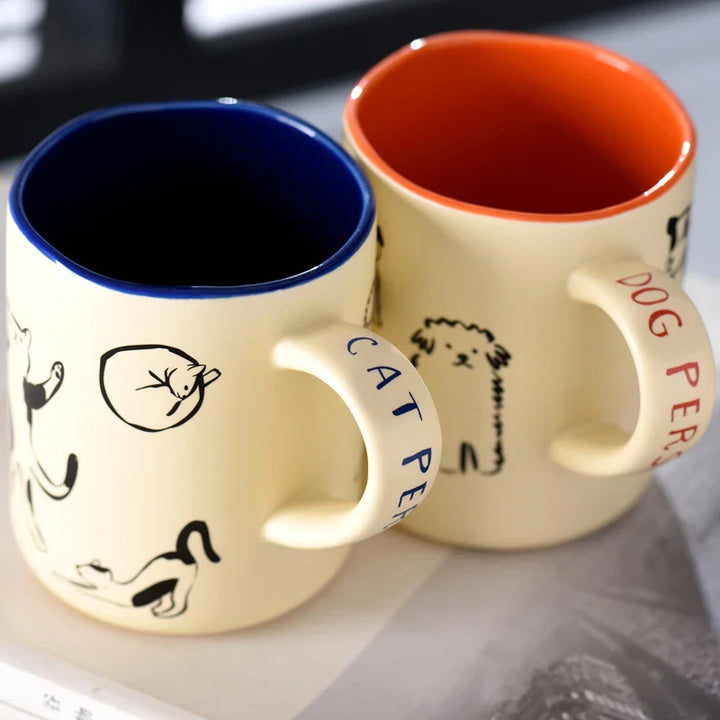 Bist du ein Katzen- oder ein Hundemenschen Kaffeebecher