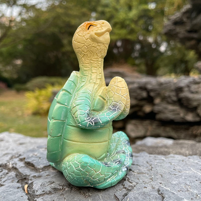 Meditierende Meeresschildkrötenstatue